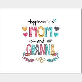 Happiness Is A Mom And Granna Wildflower Happy Mother's Day Posters and Art